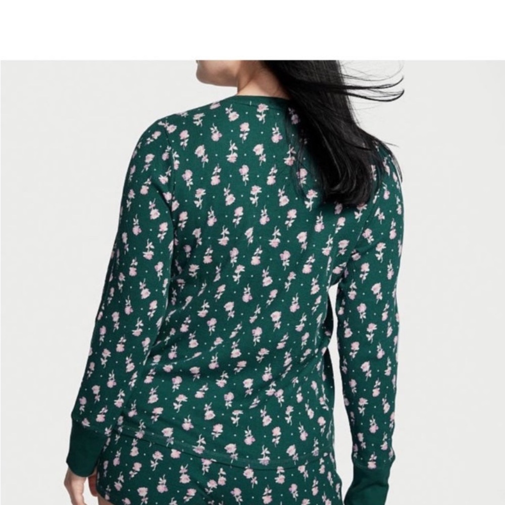 Green Floral Pajama Set - Picture 4 of 12